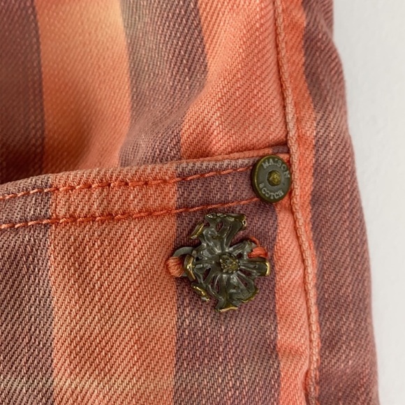 Scotch & Soda Conductor Stripe Distressed Denim Shorts Size 27 - Picture 7 of 10